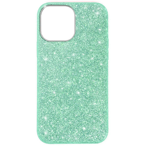 Avizar Coque iPhone 13 Mini Paillette Amovible Silicone Semi-rigide vert