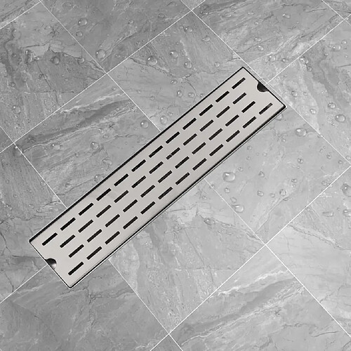 vidaXL Drain de douche linéaire 530 x 140 mm acier inoxydable