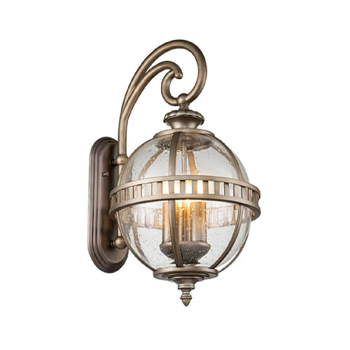 Elstead Lighting Applique murale extérieur Kichler Aluminium,laiton,verre grainé transparent Bronze bruni