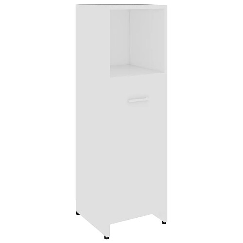 Maison Chic Armoire de salle de bain,Meuble de rangement,Meuble haut Blanc 30x30x95 cm Aggloméré -GKD458238