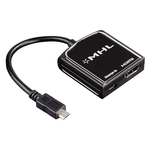 Hama MHL câble HDMI 0,2 m HDMI Type A (Standard) Noir