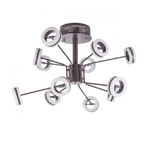 Luminaire Center Suspension moderne Metis Bronze en métal