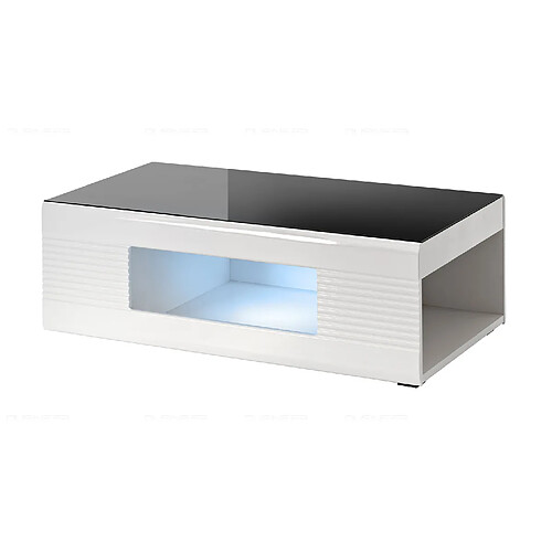 Dusine Table basse Koala illuminé LED et blanc laqué