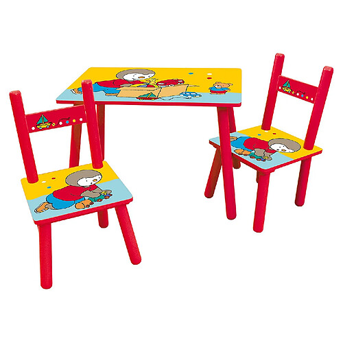 Table et 2 chaises Fun House T Choupi