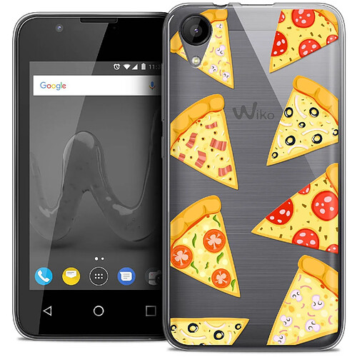 Caseink Coque Housse Etui Wiko Sunny 2 (4 ) [Crystal Gel HD Collection Foodie Design Pizza - Souple - Ultra Fin - Imprimé en France]