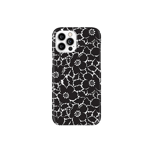 Coach Coque pour Apple iPhone 12 Pro Max Gamme Moody Imprimé Bold Floral Noir