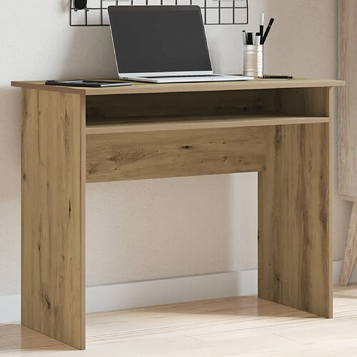 vidaXL Bureau chêne artisanal 90x50x74 cm bois d'ingénierie