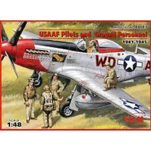 Icm Figurine Mignature Ussaf Pilots And Ground Personnel (1941-1945)