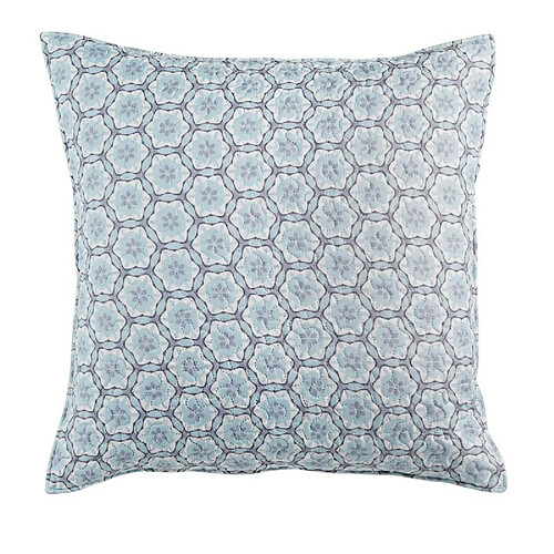 Paris Prix Housse de Coussin Isaline 60x60cm Bleu & Gris