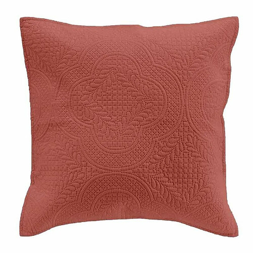 Paris Prix Housse de Coussin Romane 40x40cm Terracotta