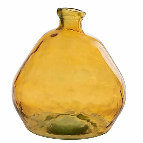 Paris Prix Vase Rond Design en Verre Laura 47cm Ocre