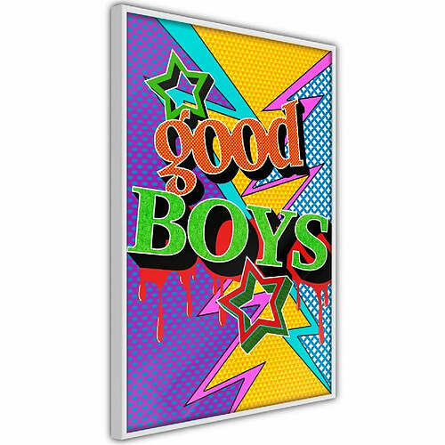 Paris Prix Affiche Murale Encadrée Good Boys 40 x 60 cm Blanc