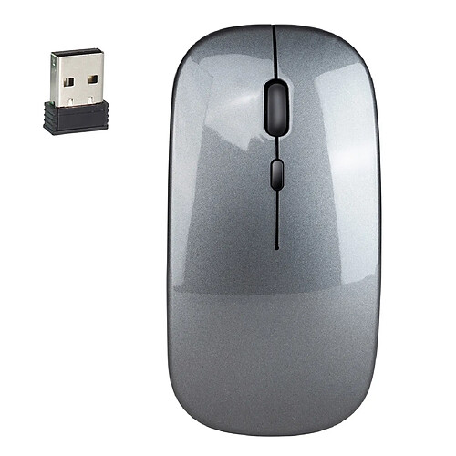 Wewoo Souris sans fil HXSJ M80 1600MPI à sourdine optique ajustable à trois vitesses gris