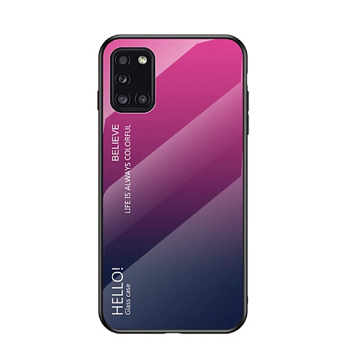 Coque en TPU dégradé de couleur cool rose/bleu foncé pour votre Samsung Galaxy A31