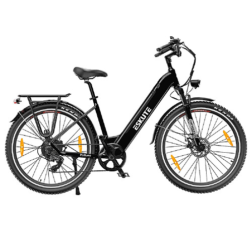 Vélo électrique ESKUTE ES-28-LJ, moteur 250 W, batterie 36 V 20 Ah, 28 x 1,75' Pneus, vitesse maximale de 25 km/h, autonomie de 120 km, SHIMANO 7 vitesses- Noir