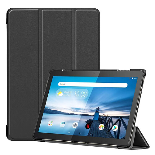 Etui en PU support triple noir pour votre Lenovo Tab M10 TB-X605F