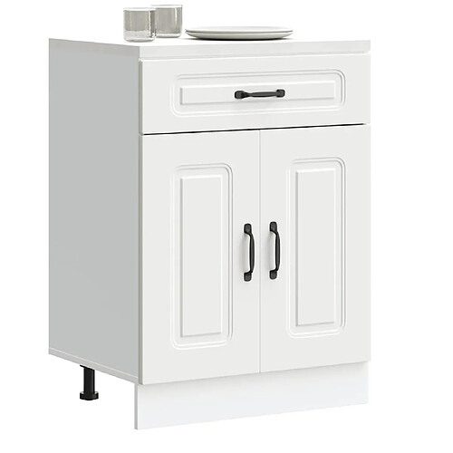 vidaXL Armoire de cuisine Kalmar blanc bois d'ingénierie