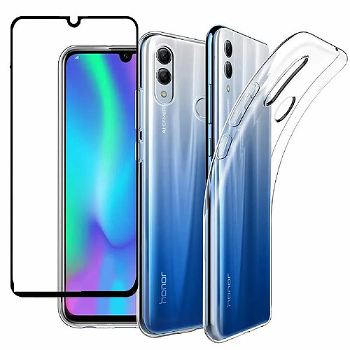 Xeptio Huawei Honor 20 LITE verre trempé protection écran vitre Full cover noir ET coque transparente