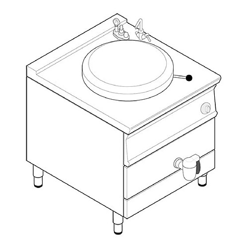 Marmite à cuve électrique - chauffe indirecte - 150 litres - Tecnoinox