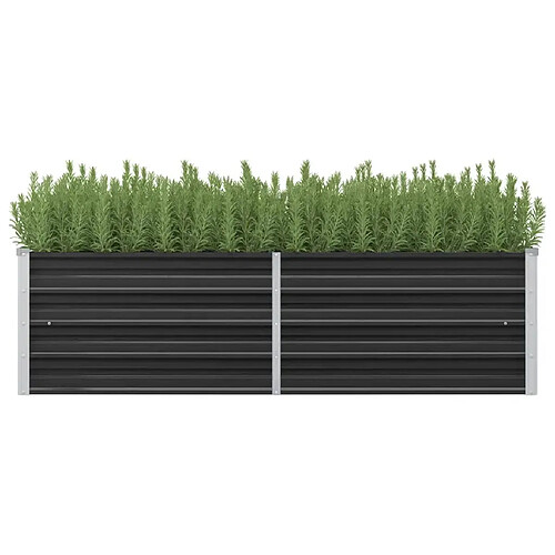 vidaXL Lit surélevé de jardin Anthracite 160x40x45 cm Acier galvanisé