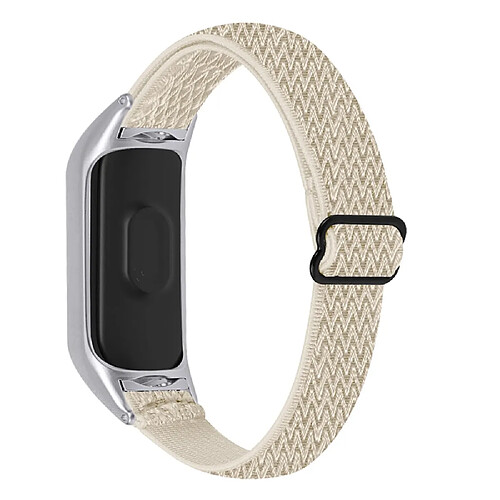 Bracelet en nylon tressée élastique réglable abricot pour votre Xiaomi Mi Band 4/3