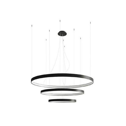 Luminaire Center Suspension LED Rio Aluminium Noir