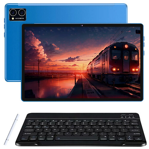 VANWIN Android 12 Tablette Tactile 10.4 Pouces, Tablette Dual 4G LTE+5G WiFi, 8Go+256Go/TF 1To,16MP+8MP, 2000x1200 FHD, 8350mAh Tablette PC,Octa-Core/Face ID/PC Mode/OTG/BT5.0/GPS - Bleu foncé