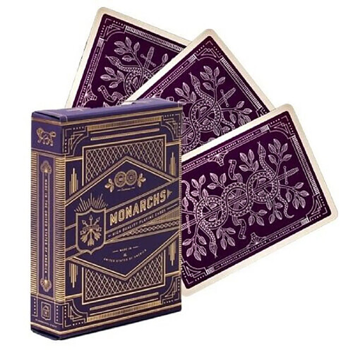 Universal 1 PCs Monarque Poker Poker Poker Monplas Deck Bike Collection Poker Jeux de cartes magiques Trucs magiques Accessoires Magicien | Jeux de cartes(Violet)