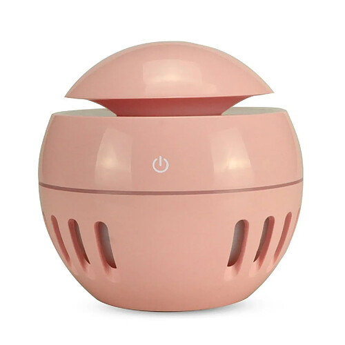 Wewoo Purificateur d'air Lampe d'aromathérapie à sept couleurs pour humidificateur évidé USB à grain de bois avec télécommande rose