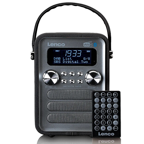 Lenco Radio portable DAB+/ FM avec Bluetooth® PDR-051BKSI Noir-Anthracite