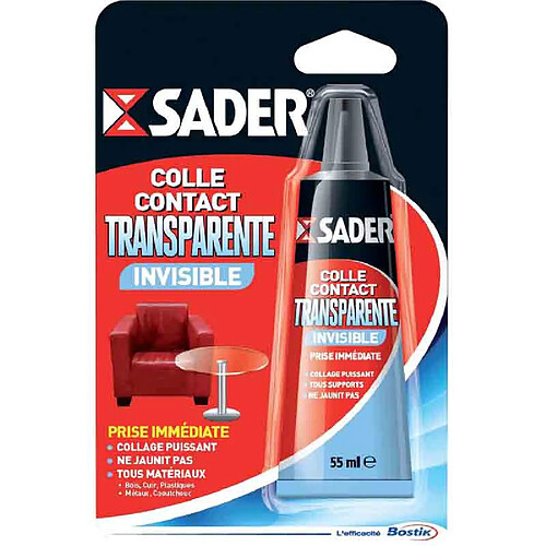 SADER - Colle gel contact transparente 55 ml