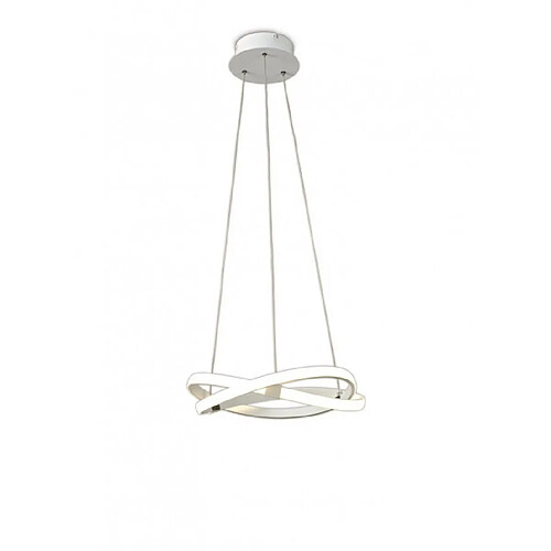 Luminaire Center Suspension LED intégré Infinity blanc 1 ampoule 30cm