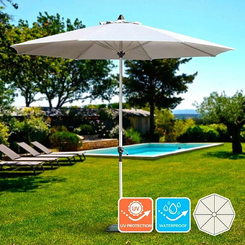 Elios Parasols Parasol à mât central 3 mètre terrasse jardin octogonal Eden