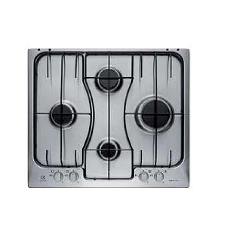 Electrolux RGG 6242 LOX plaque Noir, Acier inoxydable Intégré (placement) Gaz 4 zone(s)