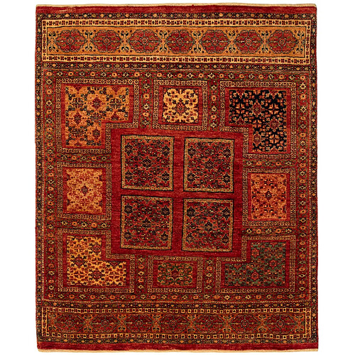 Vidal Tapis de laine 177x146 rouge Kashkuli