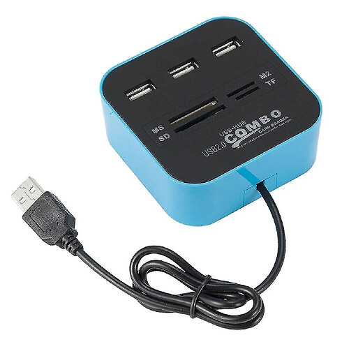 Universal 3 port USB Hub Carte Reader Multi USB Splitter combo Support Micro TF SD M2 MS SDHC MMC Card USB Hub