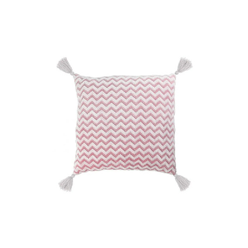 Ac-Deco Coussin Zig Zag - 40 x 40 cm - Rose