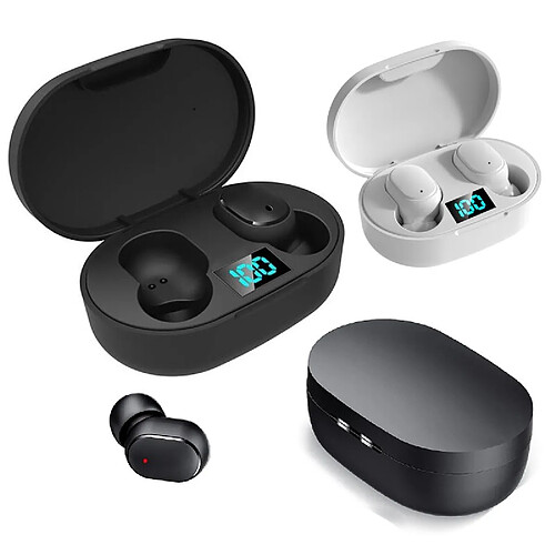 GUPBOO Casque Bluetooth sans fil E6S TWS avec affichage LED du boîtier de charge