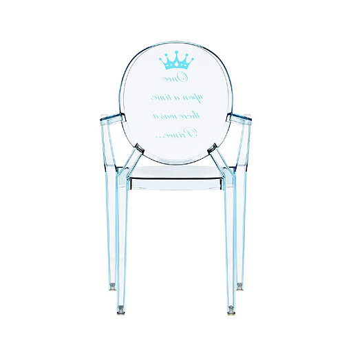 Kartell Lou Ghost Chaise, Bleu, 2.7 x 37 x 63 cm