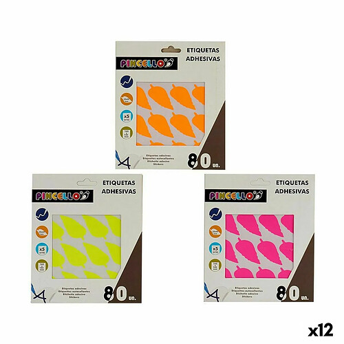 Pincello Étiquettes adhésives Volets 22 x 49 mm (12 Unités)