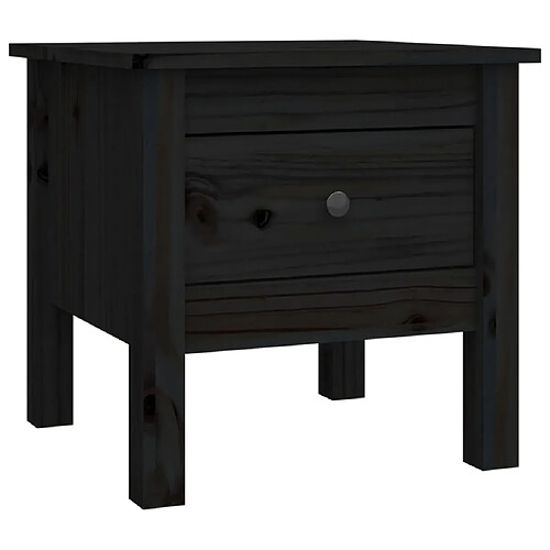 Maison Chic Table d'appoint | Table Basse Noir 40x40x39 cm Bois massif de pin -GKD61016