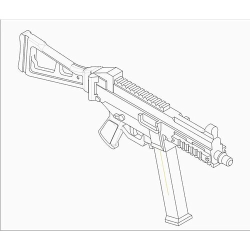 German Firearms Selection-UMP.45 (4guns) - 1:35e - Trumpeter