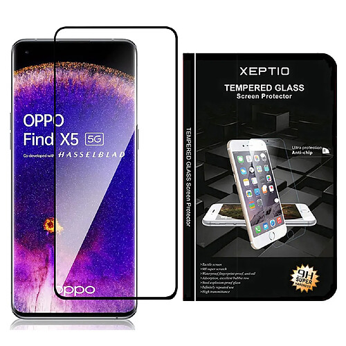 Xeptio Oppo Find X5 5G vitre protection écran noir