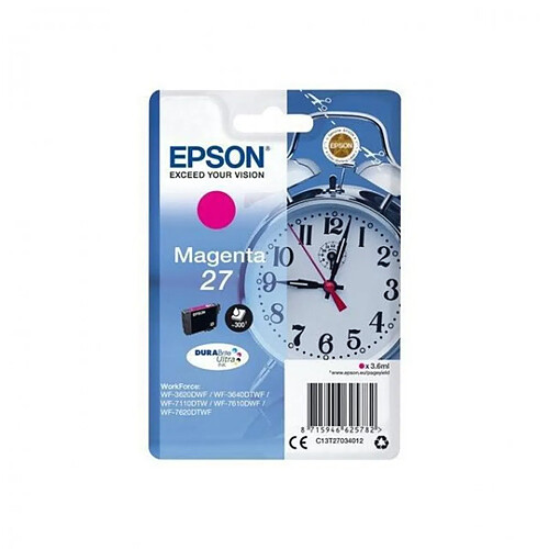 Cartouche d'Encre - Imprimante EPSON T2703 Magenta - Réveil (C13T27034012)