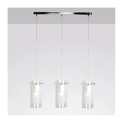 Luminaire Center Suspension moderne Blend Chrome 3 ampoules