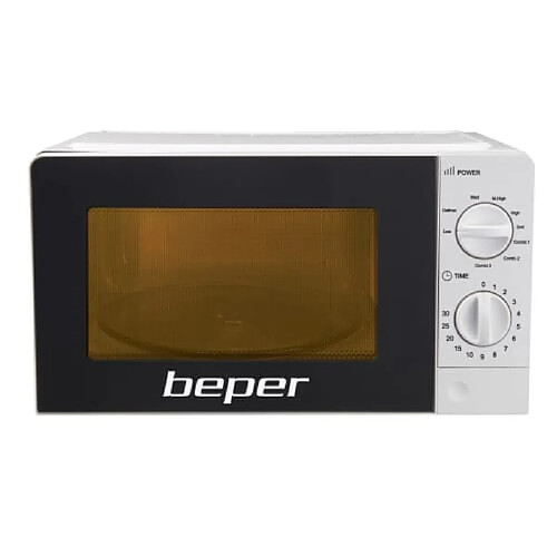 Beper P101FOR001 Four Micro-Onde Décongélation Minuterie Gril 700W Verre Blanc