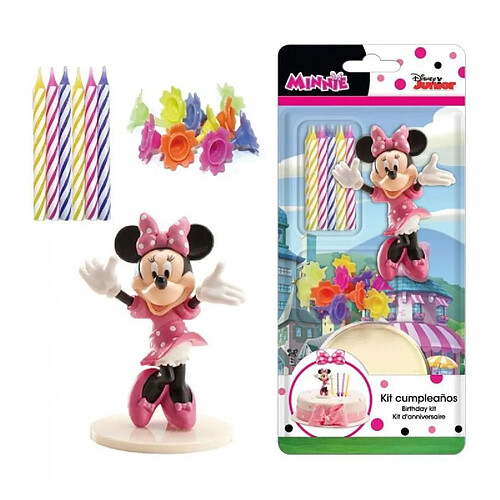 SET PVC MINNIE + BOUGIES ANNIVERSAIRE