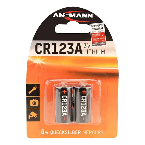 Pile photo CR-123A lithium Ansmann CR17335 1375 mAh 3 V 2 pc(s)