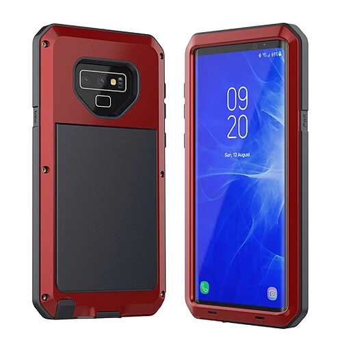 Wewoo Coque Etui de protection étanche en métal antichoc pour Galaxy Note 9 (rouge)