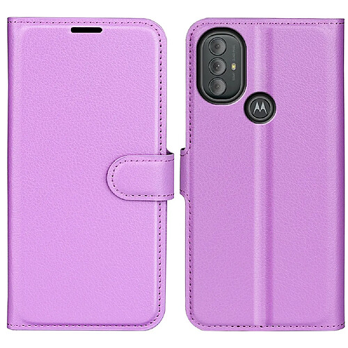 Etui en PU texture litchi violet pour votre Motorola Moto G Power (2022)